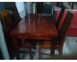 Thanh lý bộ bàn ăn gỗ tự nhiên màu đen